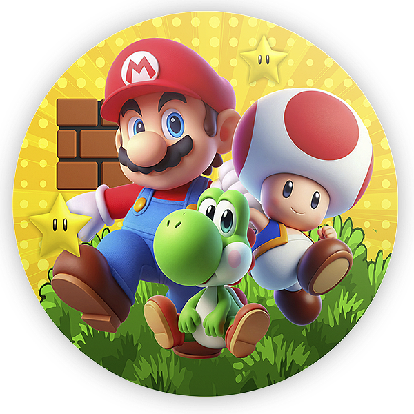 Painel Redondo - Super Mario - Sublimado 3D