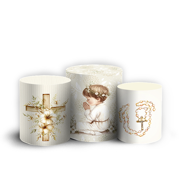 Trio Cilindro - Batizado - Sublimado 3D + Elástico