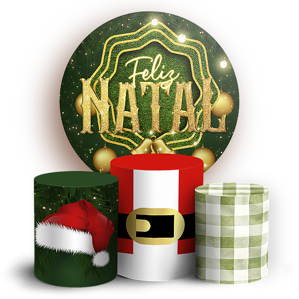 KIT Redondo e Trio - Natal - Sublimado 3D