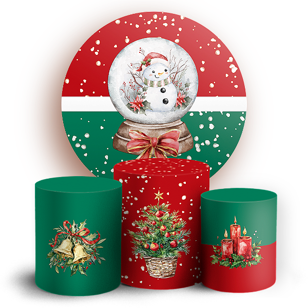 KIT Redondo e Trio - Natal - Sublimado 3D