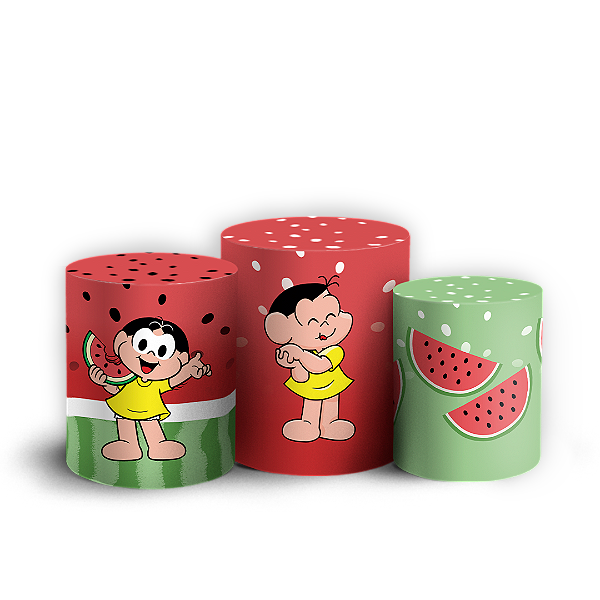 Trio Cilindro - Magali Turma da Monica - Sublimado 3D + Elástico