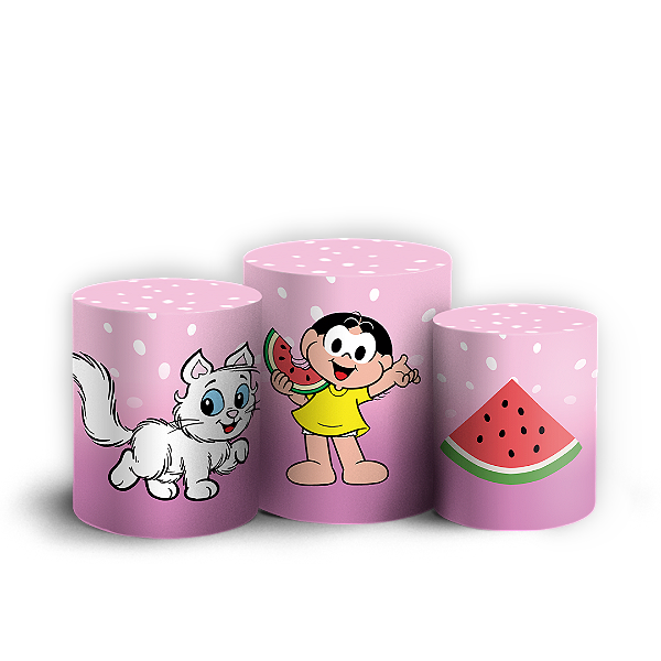 Trio Cilindro - Magali Turma da Monica - Sublimado 3D + Elástico