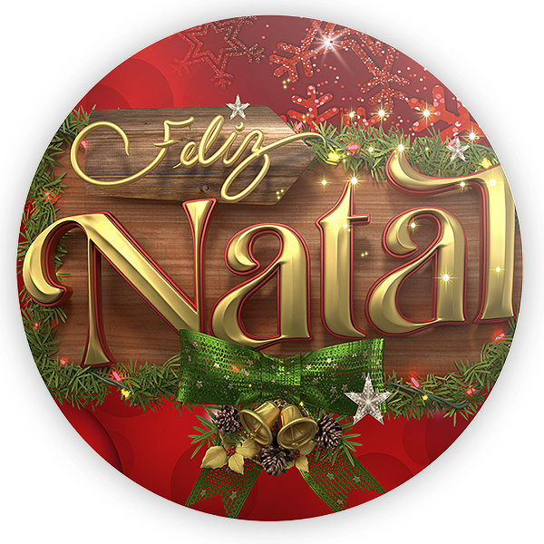 Painel Redondo - Natal - Sublimado 3D