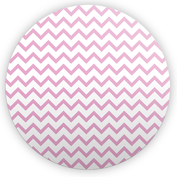Painel Redondo - Fundo Chevron Zig Zag - Sublimado 3D