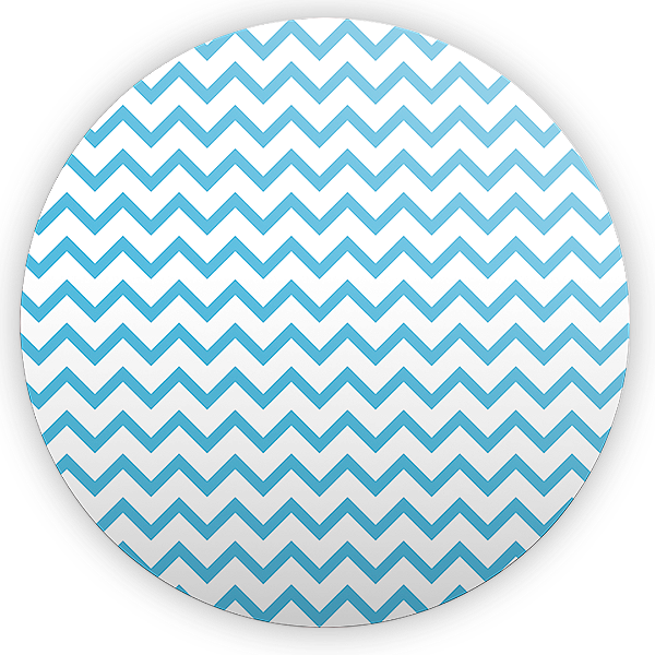 Painel Redondo - Fundo Chevron Zig Zag - Sublimado 3D