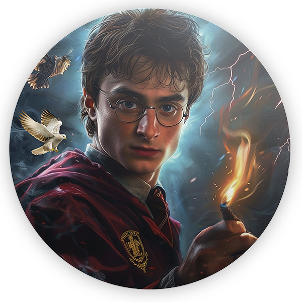 Painel Redondo - Harry Potter - Sublimado 3D