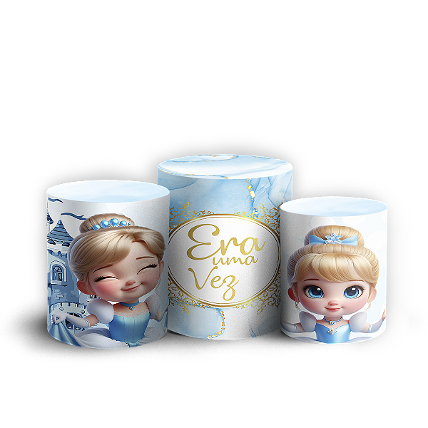 Trio Cilindro - Cinderela - Sublimado 3D