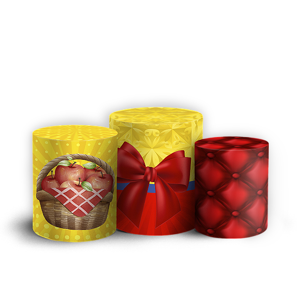 Trio Cilindro - Branca De Neve - Sublimado 3D