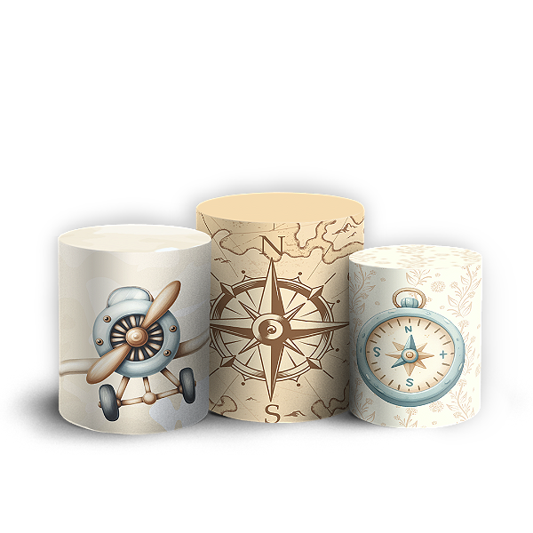 Trio Cilindro - Ursinho Baloeiro - Sublimado 3D