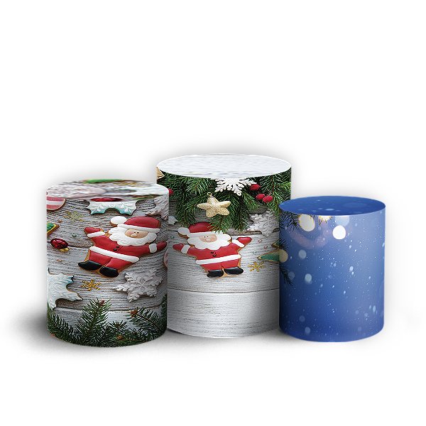 Trio Cilindro - Natal - Sublimado 3D