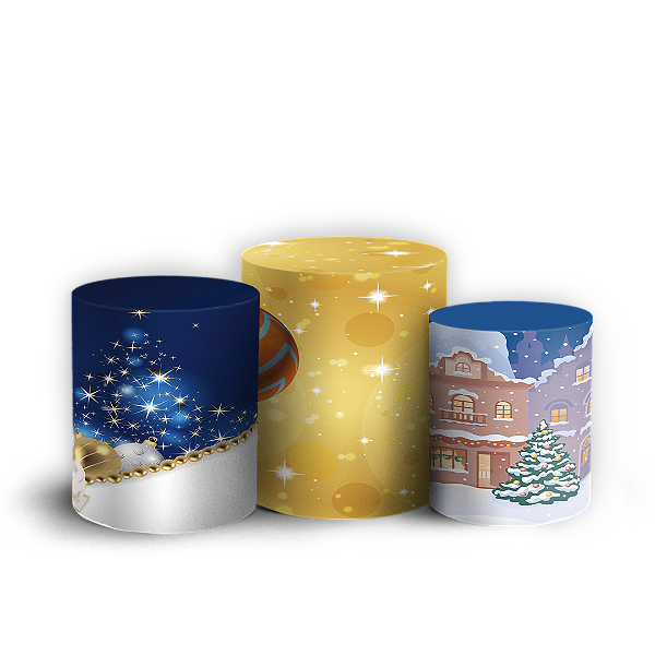 Trio Cilindro - Natal - Sublimado 3D