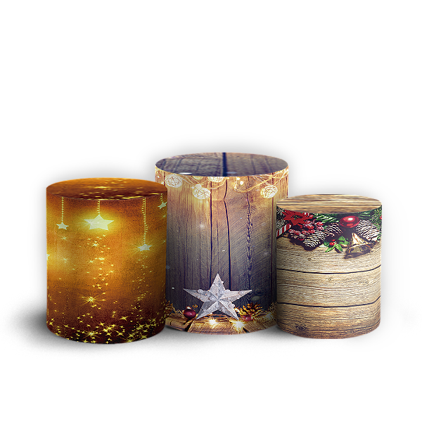 Trio Cilindro - Natal - Sublimado 3D