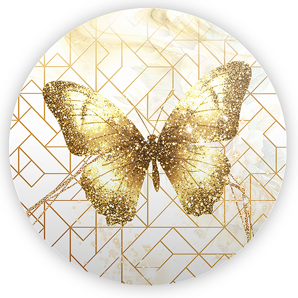 Painel de Mesa - Borboleta Dourada - Sublimado 3D
