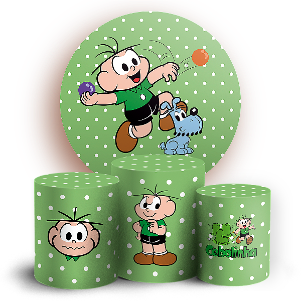 KIT Redondo e Trio - Cebolinha Turma da Monica - Sublimado 3D