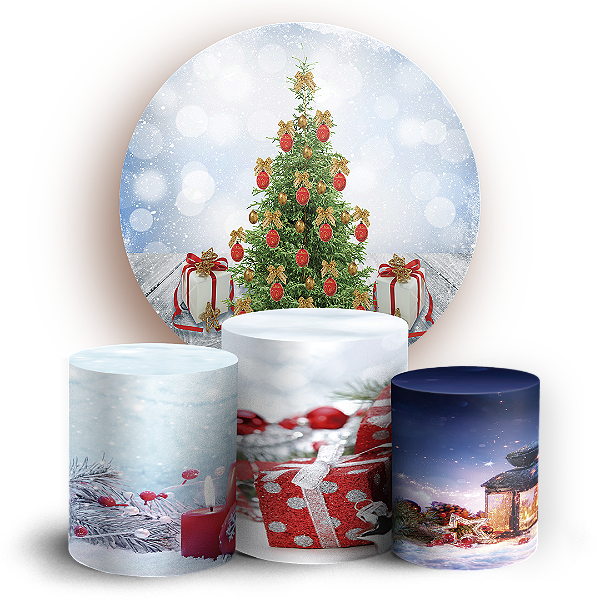 KIT Redondo e Trio - Natal - Sublimado 3D