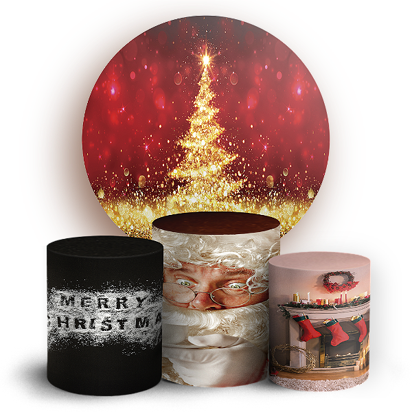KIT Redondo e Trio - Natal - Sublimado 3D