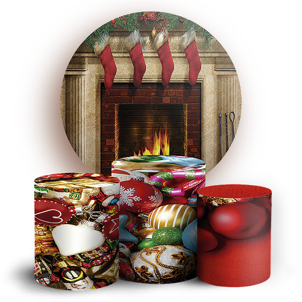 KIT Redondo e Trio - Natal - Sublimado 3D