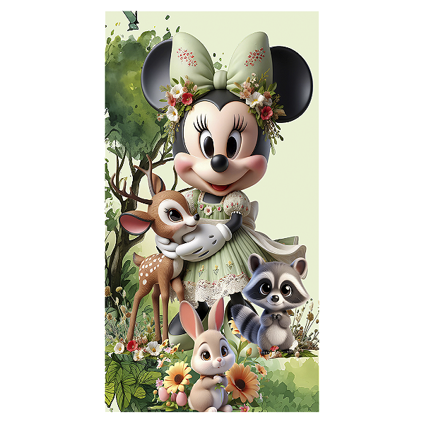 Faixa Lateral - Minnie Verde - Sublimado 3D