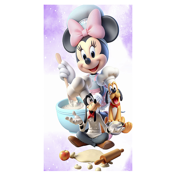 Faixa Lateral - Minnie Confeitaria - Sublimado 3D