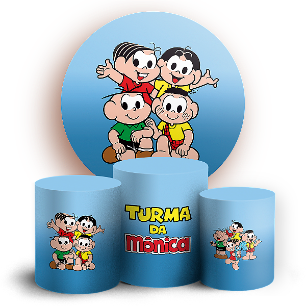 KIT Redondo e Trio - Turma da Monica - Sublimado 3D