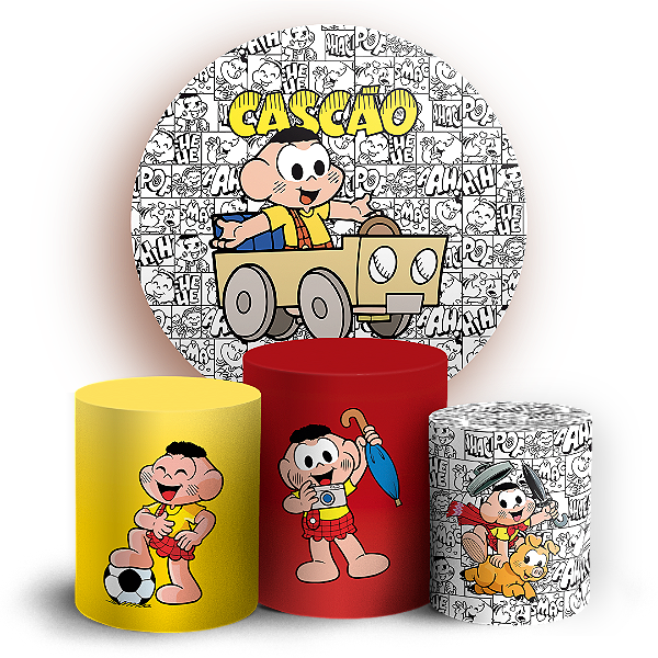 KIT Redondo e Trio - Cascão   Turma da Monica - Sublimado 3D