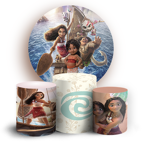 KIT Redondo e Trio - Moana - Sublimado 3D