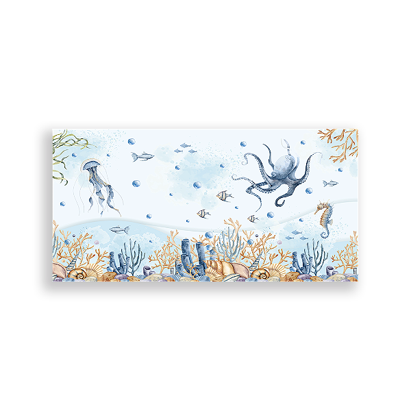 Painel Retangular - Fundo do Mar - Sublimado 3D