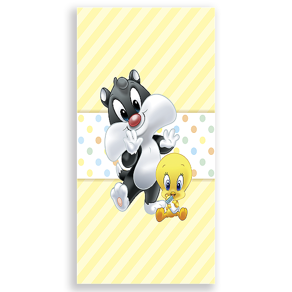 Faixa Lateral - Looney Tunes Amarelo - Sublimado 3D