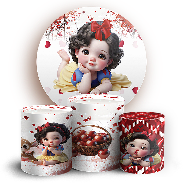 KIT Redondo e Trio - Branca De Neve - Sublimado 3D