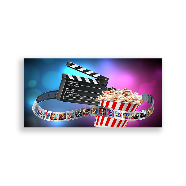 Painel Retangular - Cinema Pipoca - Sublimado 3D