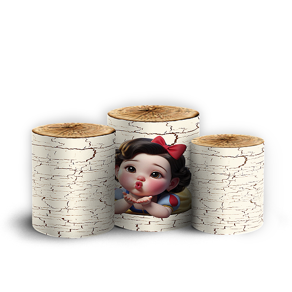 Trio Cilindro - Branca De Neve - Sublimado 3D