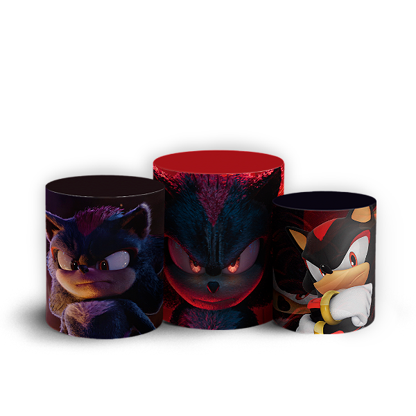 Trio Cilindro - Sonic Shadow - Sublimado 3D