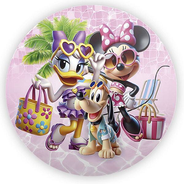 Painel de Mesa - Minnie Pool Party - Sublimado 3D