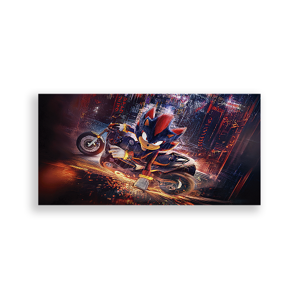 Painel Retangular - Sonic Shadow - Sublimado 3D