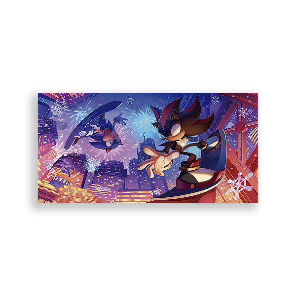 Painel Retangular - Sonic Shadow - Sublimado 3D
