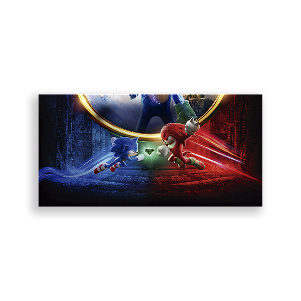 Painel Retangular - Sonic Knuckles - Sublimado 3D