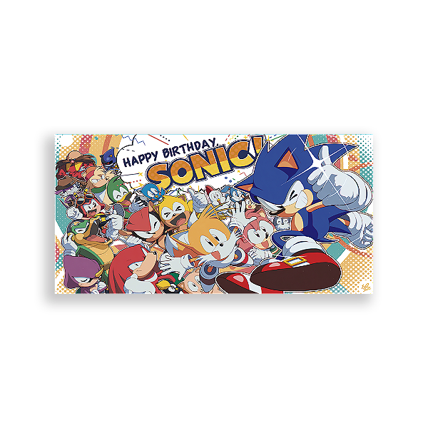 Painel Retangular - Sonic - Sublimado 3D