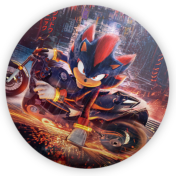Painel Redondo - Sonic Shadow - Sublimado 3D