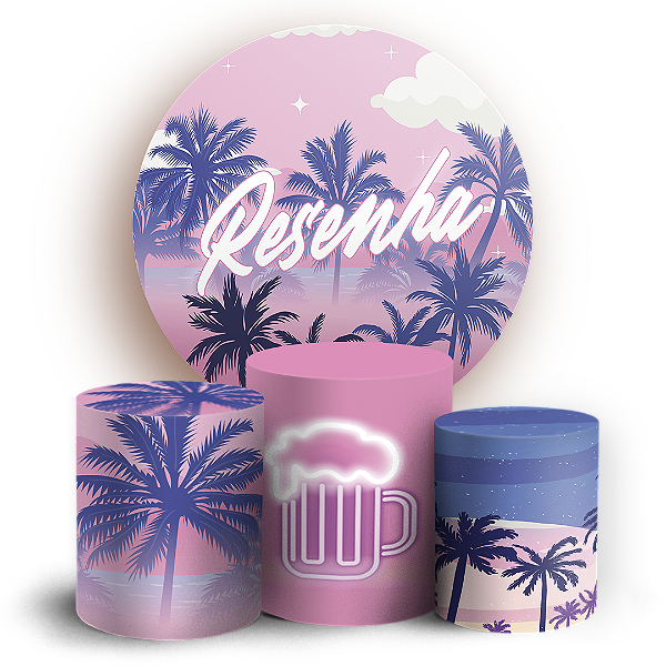 KIT Redondo e Trio - Resenha Tropical - Sublimado 3D