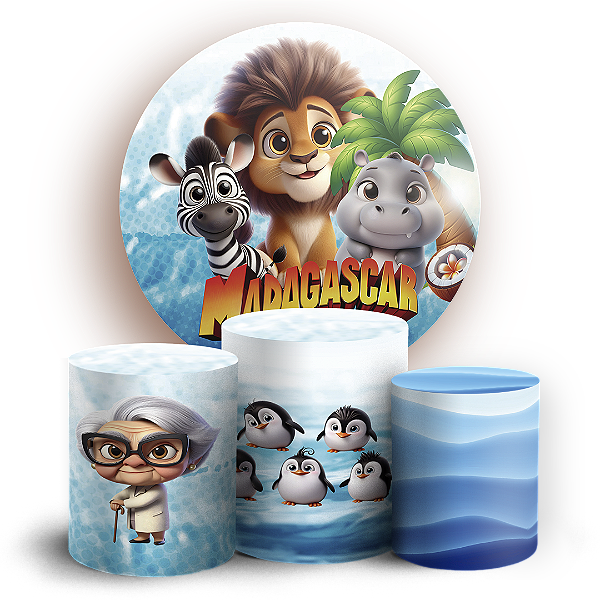 KIT Redondo e Trio - Madagascar - Sublimado 3D
