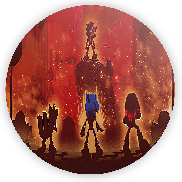 Painel de Mesa - Sonic Shadow - Sublimado 3D