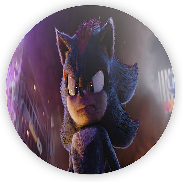 Painel Redondo - Sonic Shadow - Sublimado 3D