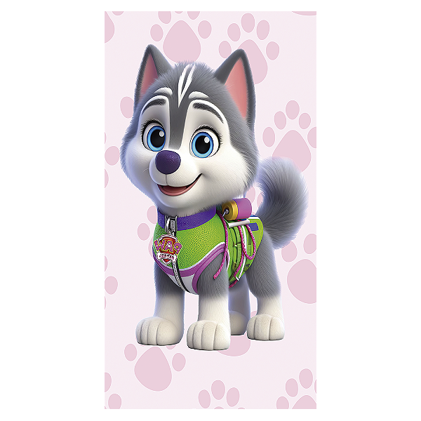 Faixa Lateral - Patrulha Canina Rosa - Sublimado 3D
