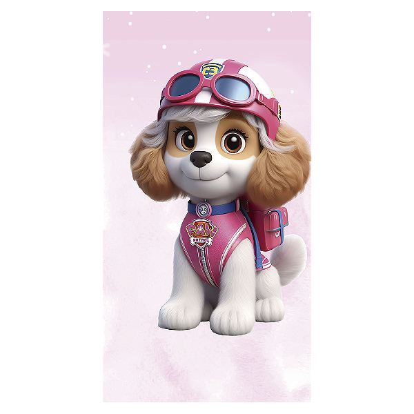 Faixa Lateral - Patrulha Canina Rosa - Sublimado 3D