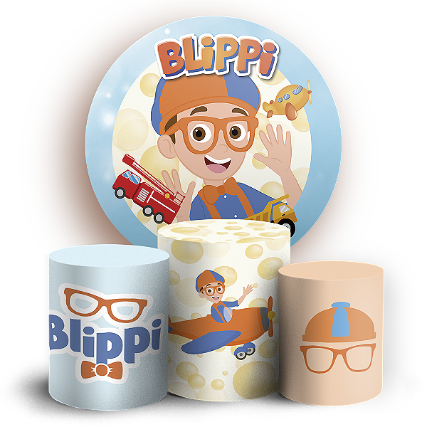 KIT Redondo e Trio - Blippi - Sublimado 3D