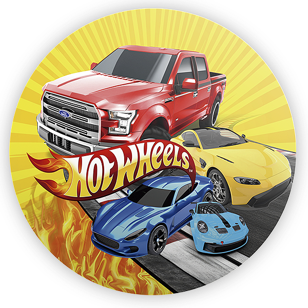 Painel Redondo - Hot Wheels - Sublimado 3D