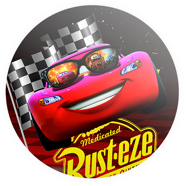 Painel Redondo - Carros McQueen - Sublimado 3D
