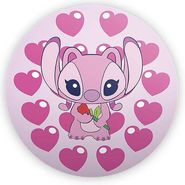 Painel de Mesa - Lilo Stitch Angel - Sublimado 3D