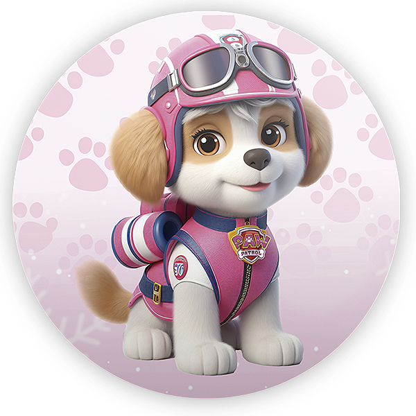 Painel de Mesa - Patrulha Canina Rosa - Sublimado 3D