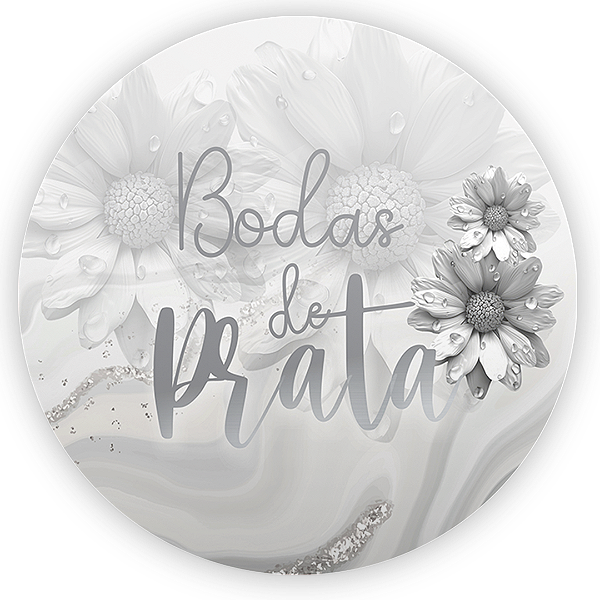 Painel de Mesa - Bodas De Prata - Sublimado 3D